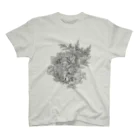 PygmyCat　suzuri店のPygmyCat(黒線ver) Regular Fit T-Shirt