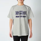 NEAT001のNEAT001ロゴ＋チェッカーフラッグ （淡色生地用） Regular Fit T-Shirt