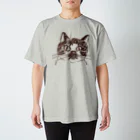 猫ねむりzzz..のブチ猫さん スタンダードTシャツ