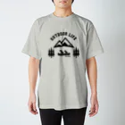 too muchの人間用のOUTDOOR LIFE黒 Regular Fit T-Shirt