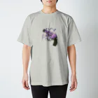 鐘真庵suzuri店のXXXpistolsパープルメタリック Regular Fit T-Shirt