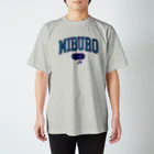 No.326のカレッジ2 ブルー×パープルロゴ Regular Fit T-Shirt