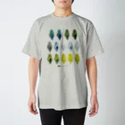 mametosoraの【両面】マメルリハの後ろ姿（グリーン♀） スタンダードTシャツ