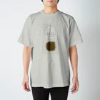 山の門の納豆パック（黒枠） スタンダードTシャツ