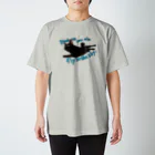 イケニャン黒猫オレオくんの空飛ぶ黒猫オレオくん Regular Fit T-Shirt