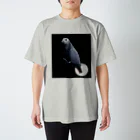 森林木太郎のヨウム(黒) スタンダードTシャツ