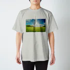 Teatime ティータイムの大草原の風景 Regular Fit T-Shirt