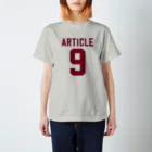 SubjecTeesの9条TシャツA 文字色:エンジ スタンダードTシャツ