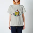 Futakawa Mayuのグッズショップのプリン　動物 スタンダードTシャツ