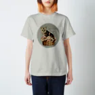 bleugriseのバラと猫・チョコ Regular Fit T-Shirt