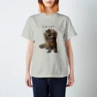 hoimisoの不服そうなペシャンコ猫のあおたろ（ひらがなver.） Regular Fit T-Shirt