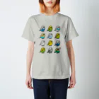 Cody the LovebirdのChubby Bird セキセイインコ大集合 Regular Fit T-Shirt