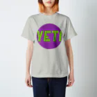 YETIMEETSのYeti meets girl (purple) スタンダードTシャツ