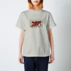 H2 T-SHIRTSのディフェンスライン赤 Regular Fit T-Shirt