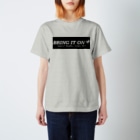 ベースボールプレーヤーMOTOのBRING IT ON(Black) Regular Fit T-Shirt