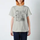 栞子のチンチラの飼い方Tシャツ(モノクロ) Regular Fit T-Shirt