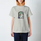 ぷぅ猫堂のシロクマとあじさいのTシャツ Regular Fit T-Shirt