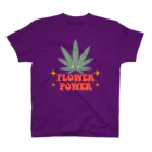 420 MUSIC FACTORYのFLOWER POWER 大麻 カナビス マリファナ ガンジャ Regular Fit T-Shirt