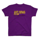 YHBC(由利本荘ボルダリングクラブ)のYHBC フロントプリントTee(イエロー字) スタンダードTシャツ