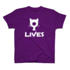 9LIVES 猫たちの王国の9LIVES logo white スタンダードTシャツ