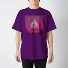 💖宇宙整体♪🌈♪こころからだチャンネル♪💖の母星回帰曼荼羅　VELVET purple RED【shiroサンversion】 スタンダードTシャツ