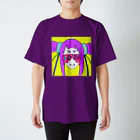 KIKITEKI_LABORATORYのMOZIIRI GURASAN PURPLE Regular Fit T-Shirt