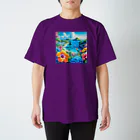 日本の風景 COOL JAPANの日本の風景:沖縄の海でゆんたく、Japanese scenery: Relaxing on the sea in Okinawa  Regular Fit T-Shirt