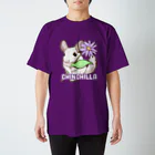 Lichtmuhleのチンチラと一輪の花 スタンダードTシャツ