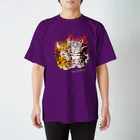 mofuwaのLEOPARD TWINS(dark colors) スタンダードTシャツ