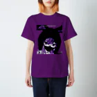 loveclonesのBABYFACE/RABBIHEAD 黒ラビ2号 パープル 拡大版 メガネ女子 Regular Fit T-Shirt