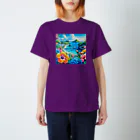 日本の風景 COOL JAPANの日本の風景:沖縄の海でゆんたく、Japanese scenery: Relaxing on the sea in Okinawa  Regular Fit T-Shirt