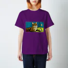 秘密基地のコードを触る猫 スタンダードTシャツ