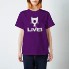9LIVES 猫たちの王国の9LIVES logo white Regular Fit T-Shirt
