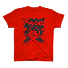 Ａ’ｚｗｏｒｋＳのRAKUGAKIXBONE REDonBLK スタンダードTシャツ