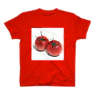 techonの手描きトマト２つ スタンダードTシャツ