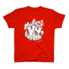 mofuwaのWOLF BROS(red) Regular Fit T-Shirt