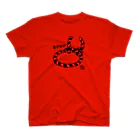 ジェーンのみせ(いっ福商店)のネジネジ赤×黒 Regular Fit T-Shirt