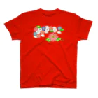 Tender time for OsyatoのStained glass flowers　～side～ Regular Fit T-Shirt