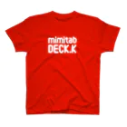 mimitabDECK.Kの耳たぶでっけー（白ロゴ） スタンダードTシャツ