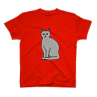 シュールショックのじっと見つめる猫 スタンダードTシャツ