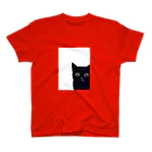 WAMI ARTの窓の黒猫 スタンダードTシャツ
