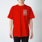 キッズモード某の還暦＆アラ還を軽やかにすごすロゴ(羽付きバックptバージョン)濃色用 Regular Fit T-Shirt