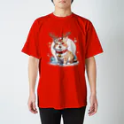 こひさま ショップ - 陽だまりの笑顔のねこのりんでぃあ スタンダードTシャツ