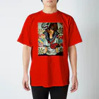 芥 柴太郎。(数式レスポール)の狐面セーラーガール｡ Regular Fit T-Shirt