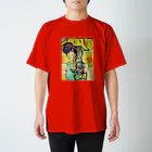 芥 柴太郎。(数式レスポール)の向日葵と少女｡ Regular Fit T-Shirt