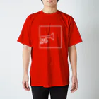 Music itemsのトランペットB スタンダードTシャツ