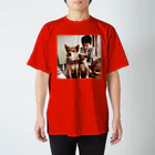 おじさんのおみせの超ヤングおじさんと犬 スタンダードTシャツ