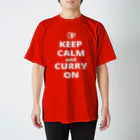 borderLinerのKEEP CALM AND CURRY ON color Regular Fit T-Shirt