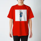 HAIDY's SHOPの妖怪 自己満ち足り Blue スタンダードTシャツ