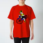 とんちピクルスのウクちゃんと自転車 スタンダードTシャツ